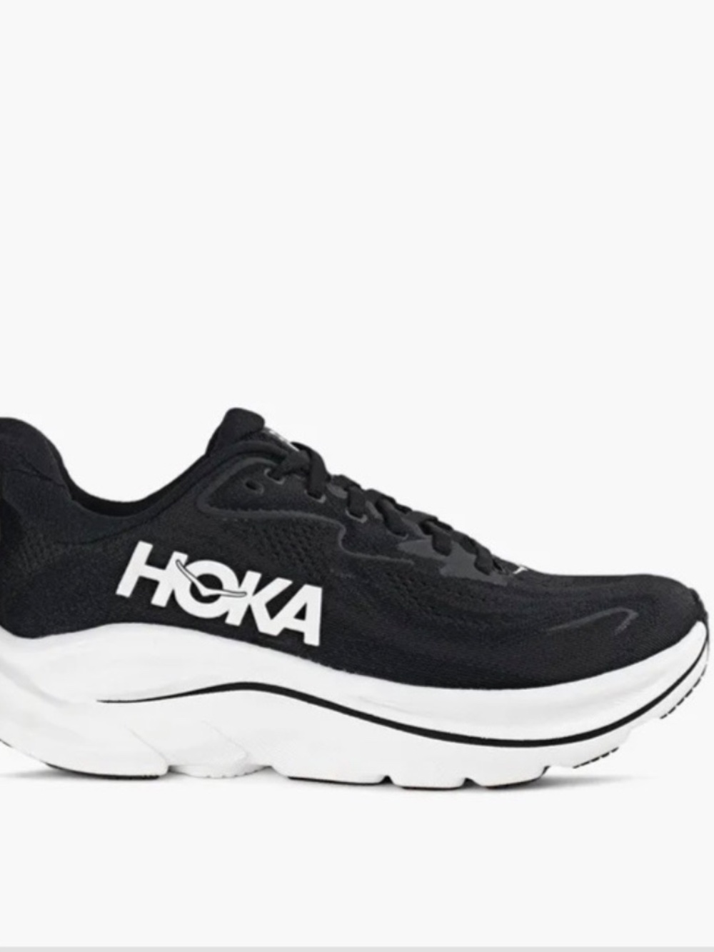 Hoka Black And White Clifton 10 Running Sneakers Size 9 - Picture 3 of 11